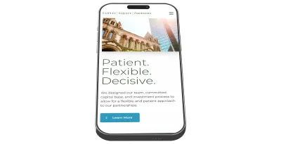 Copley Equity Partners website mobile screenshot